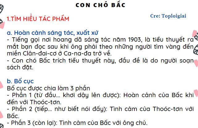 Soạn bài: Con chó Bấc (ngắn nhất) | Soạn văn 9 ngắn nhất – TopLoigiai