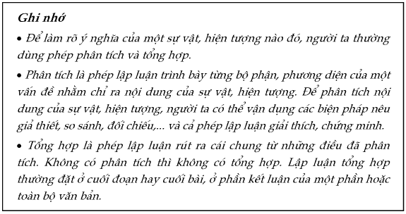 Soạn bài: Phép phân tích và tổng hợp (ngắn nhất) | Soạn văn 9 ngắn nhất – TopLoigiai