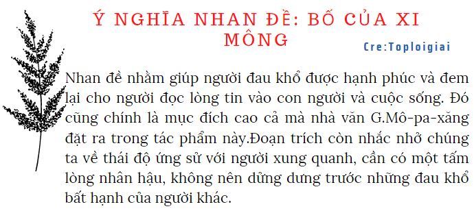Soạn văn 9 siêu ngắn: Bố của Xi-mông | Soạn văn 9