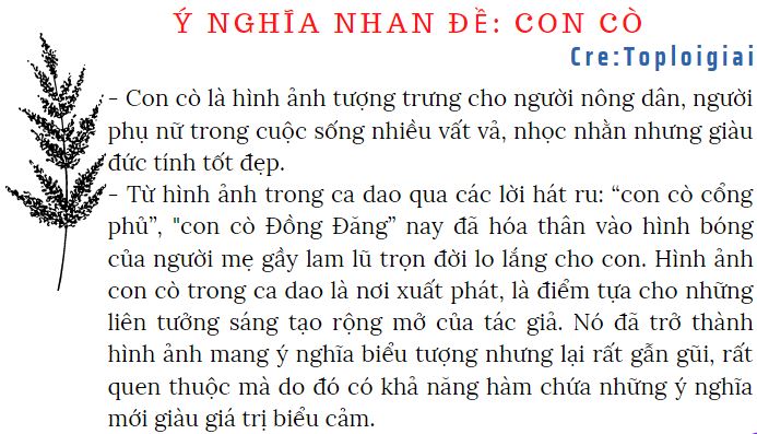 Soạn văn 9 siêu ngắn:  Con cò | Soạn văn 9