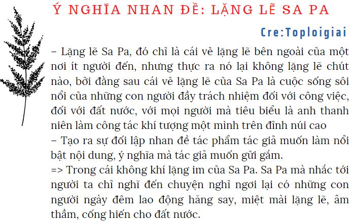 Soạn văn 9 siêu ngắn: Lặng lẽ Sa Pa | Soạn văn 9