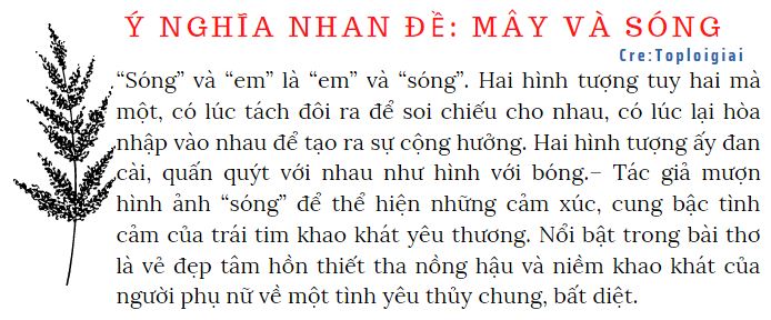 Soạn văn 9 siêu ngắn: Mây và sóng | Soạn văn 9