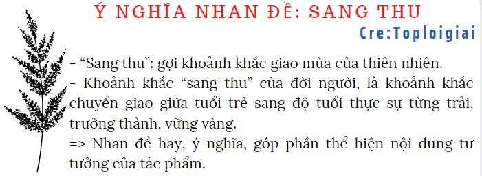 Soạn văn 9 siêu ngắn: Sang thu | Soạn văn 9