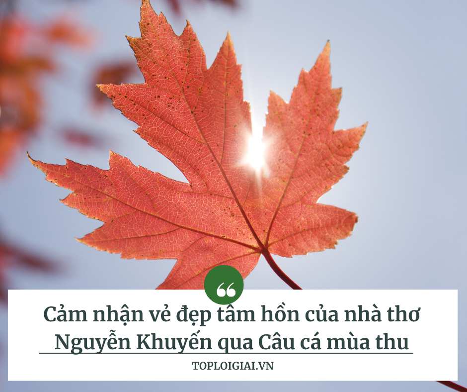 Cảm nhận vẻ đẹp tâm hồn của nhà thơ Nguyễn Khuyến qua Câu cá mùa thu (ngắn, hay nhất) (ảnh 2)