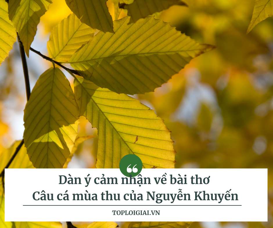 Dàn ý cảm nhận về bài thơ Câu cá mùa thu của Nguyễn Khuyến (ngắn gọn, hay nhất) (ảnh 2)