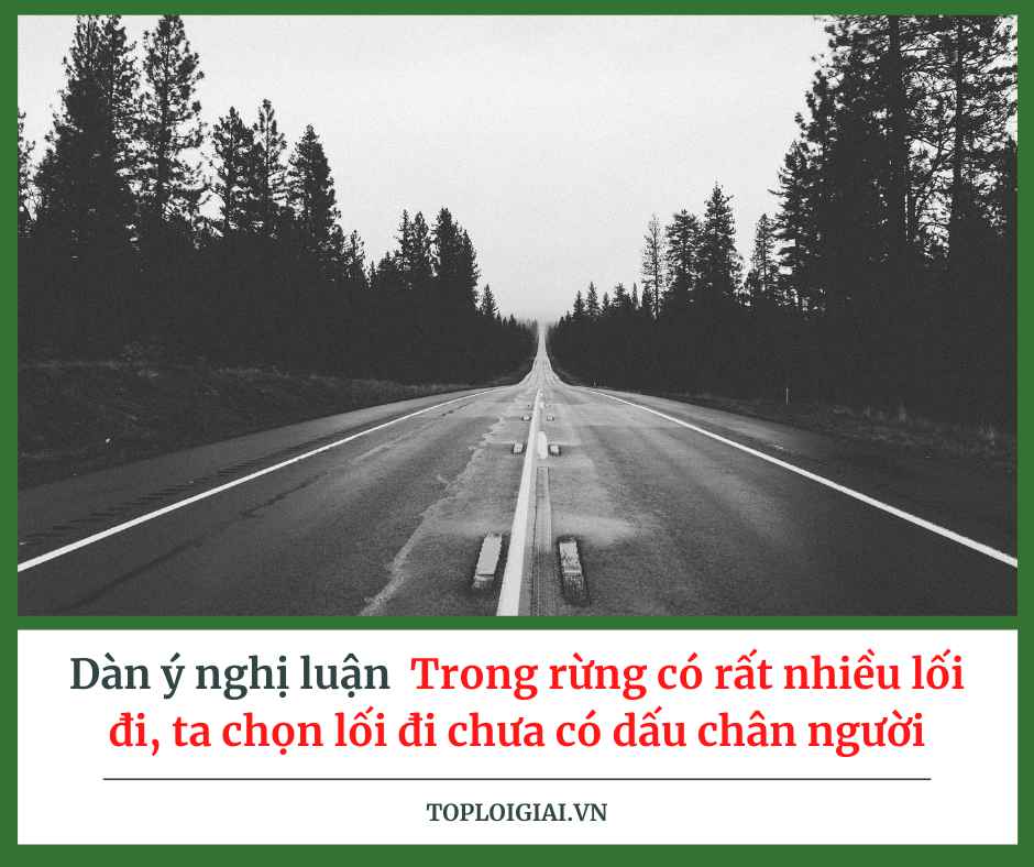 Dàn ý nghị luận: Trong rừng có rất nhiều lối đi, ta chọn lối đi không có dấu chân người (ngắn gọn, hay nhất) (ảnh 2)
