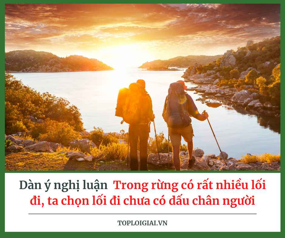 Dàn ý nghị luận: Trong rừng có rất nhiều lối đi, ta chọn lối đi không có dấu chân người (ngắn gọn, hay nhất)