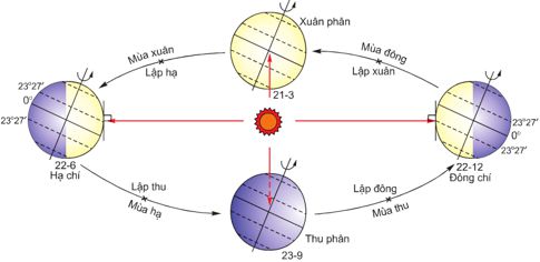 Bài 8. Sự chuyển động của Trái Đất quanh Mặt Trời | Giải VBT Địa Lí 6 (ảnh 1)