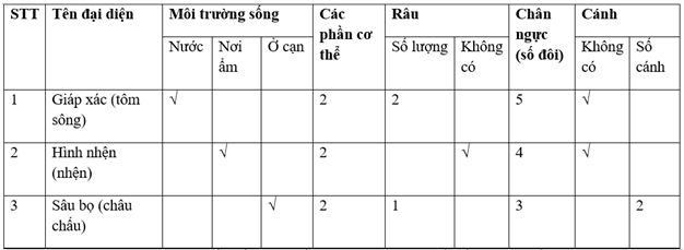 Bài 29: Đặc điểm chung và vai trò của ngành Chân khớp  - Giải VBT Sinh 7 hay nhất